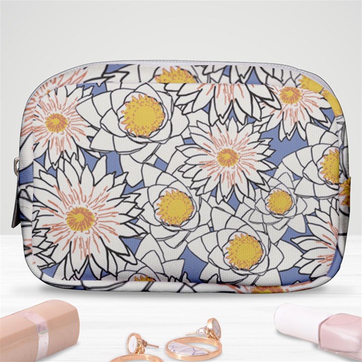 Flowers Pattern Lotus Lily Make Up Pouch (Small)