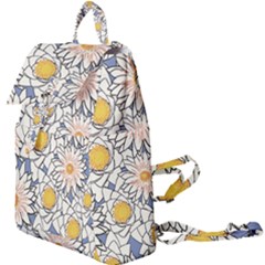 Flowers Pattern Lotus Lily Buckle Everyday Backpack by HermanTelo