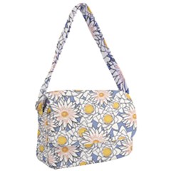 Flowers Pattern Lotus Lily Courier Bag by HermanTelo