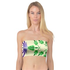 Thistle Flower Purple Thorny Flora Bandeau Top by Bajindul