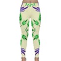 Thistle Flower Purple Thorny Flora Classic Yoga Leggings View1