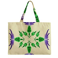 Thistle Flower Purple Thorny Flora Zipper Mini Tote Bag by Bajindul