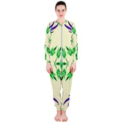 Thistle Flower Purple Thorny Flora Onepiece Jumpsuit (ladies)  by Bajindul