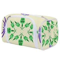 Thistle Flower Purple Thorny Flora Toiletries Pouch by Bajindul