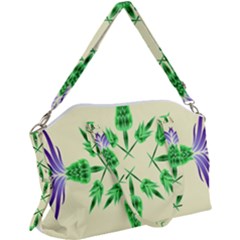 Thistle Flower Purple Thorny Flora Canvas Crossbody Bag by Bajindul