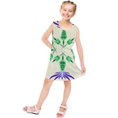 Thistle Flower Purple Thorny Flora Kids  Tunic Dress by Bajindul