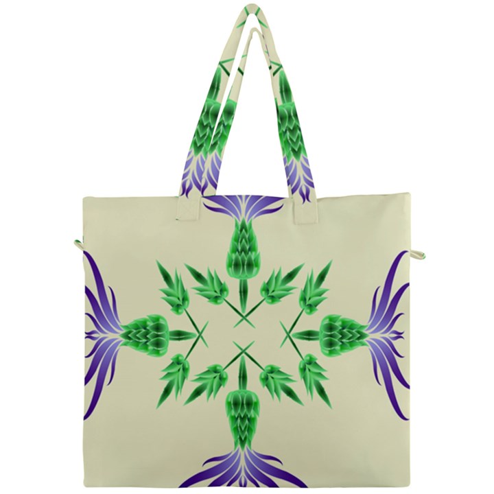 Thistle Flower Purple Thorny Flora Canvas Travel Bag