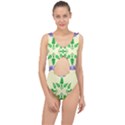 Thistle Flower Purple Thorny Flora Center Cut Out Swimsuit View1