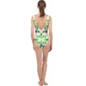 Thistle Flower Purple Thorny Flora Center Cut Out Swimsuit View2