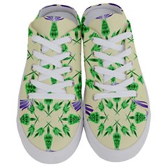 Thistle Flower Purple Thorny Flora Half Slippers by Bajindul