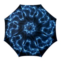 Lightning Electricity Pattern Blue Golf Umbrellas by Mariart