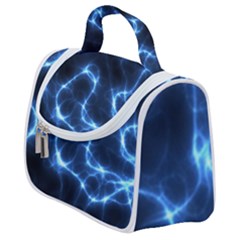 Lightning Electricity Pattern Blue Satchel Handbag by Mariart