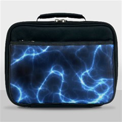 Lightning Electricity Pattern Blue Lunch Bag