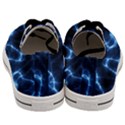 Lightning Electricity Pattern Blue Men s Low Top Canvas Sneakers View4