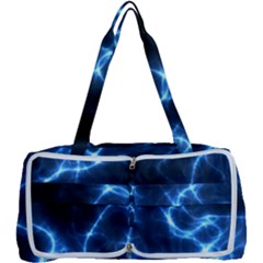 Lightning Electricity Pattern Blue Multi Function Bag by Mariart