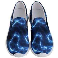 Lightning Electricity Pattern Blue Men s Lightweight Slip Ons