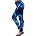 Lightning Electricity Pattern Blue Lightweight Velour Leggings View3