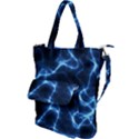 Lightning Electricity Pattern Blue Shoulder Tote Bag View1