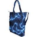 Lightning Electricity Pattern Blue Shoulder Tote Bag View2