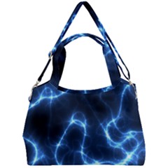 Lightning Electricity Pattern Blue Double Compartment Shoulder Bag by Mariart