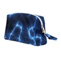 Lightning Electricity Pattern Blue Wristlet Pouch Bag (Medium) View2