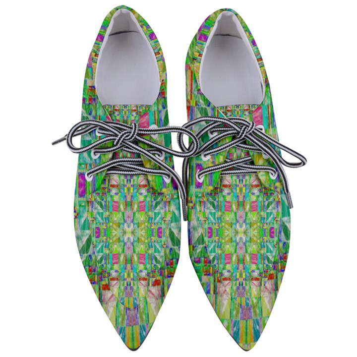 ABSTRACT-A-3 Women s Pointed Oxford Shoes