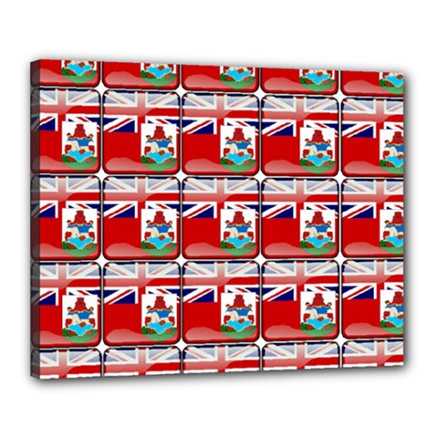 Flag Bermuda Canvas 20  X 16  (stretched) by ArtworkByPatrick