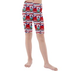 Flag Bermuda Kids  Mid Length Swim Shorts by ArtworkByPatrick