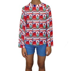 Flag Bermuda Kids  Long Sleeve Swimwear by ArtworkByPatrick