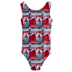 Flag Bermuda Kids  Cut-out Back One Piece Swimsuit by ArtworkByPatrick