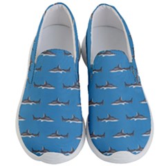 Shark Pattern Men s Lightweight Slip Ons by bloomingvinedesign