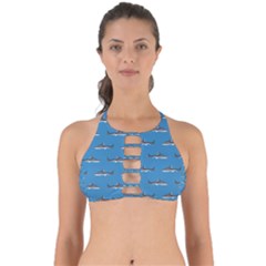 Shark Pattern Perfectly Cut Out Bikini Top by bloomingvinedesign