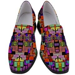 Abstract-a-4 Women s Chunky Heel Loafers by ArtworkByPatrick