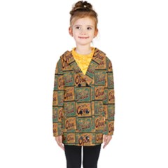 Open Closed 1 Kids  Double Breasted Button Coat by ArtworkByPatrick