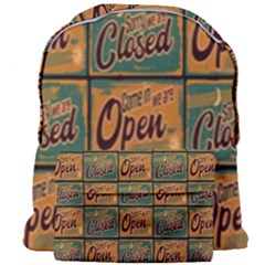 Open Closed 1 Giant Full Print Backpack by ArtworkByPatrick