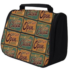 Open Closed 1 Full Print Travel Pouch (big) by ArtworkByPatrick