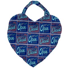 Open-closed-1 Giant Heart Shaped Tote by ArtworkByPatrick