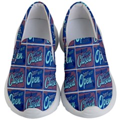 Open-closed-1 Kids  Lightweight Slip Ons by ArtworkByPatrick