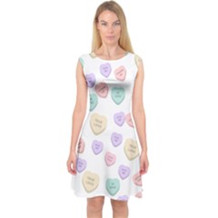 Hearts Capsleeve Midi Dress