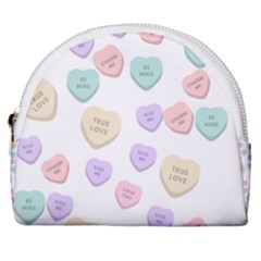 Hearts Horseshoe Style Canvas Pouch by Lullaby