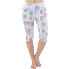 Hearts Lightweight Velour Cropped Yoga Leggings by Lullaby