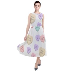 Hearts Round Neck Boho Dress by Lullaby