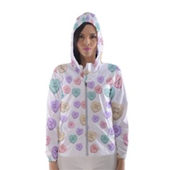 Hearts Women s Hooded Windbreaker by Lullaby