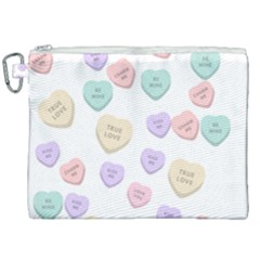 Hearts Canvas Cosmetic Bag (xxl) by Lullaby