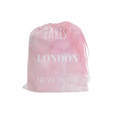 Paris Drawstring Pouch (large) by Lullaby