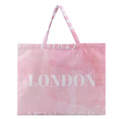 Paris Zipper Large Tote Bag by Lullaby