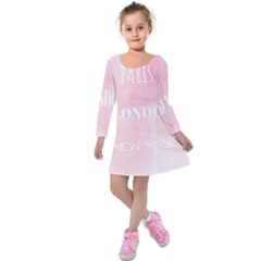 Paris Kids  Long Sleeve Velvet Dress by Lullaby