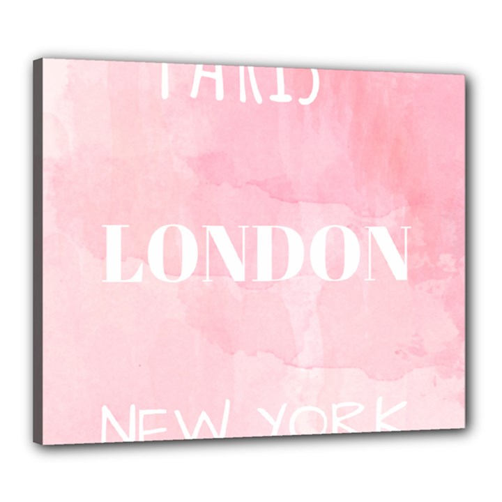 Paris, London, New York Canvas 24  x 20  (Stretched)