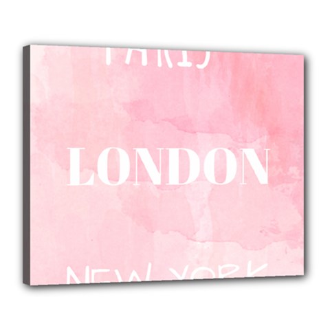 Paris, London, New York Canvas 20  X 16  (stretched) by Lullaby