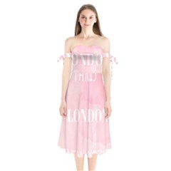 Paris Shoulder Tie Bardot Midi Dress by Lullaby